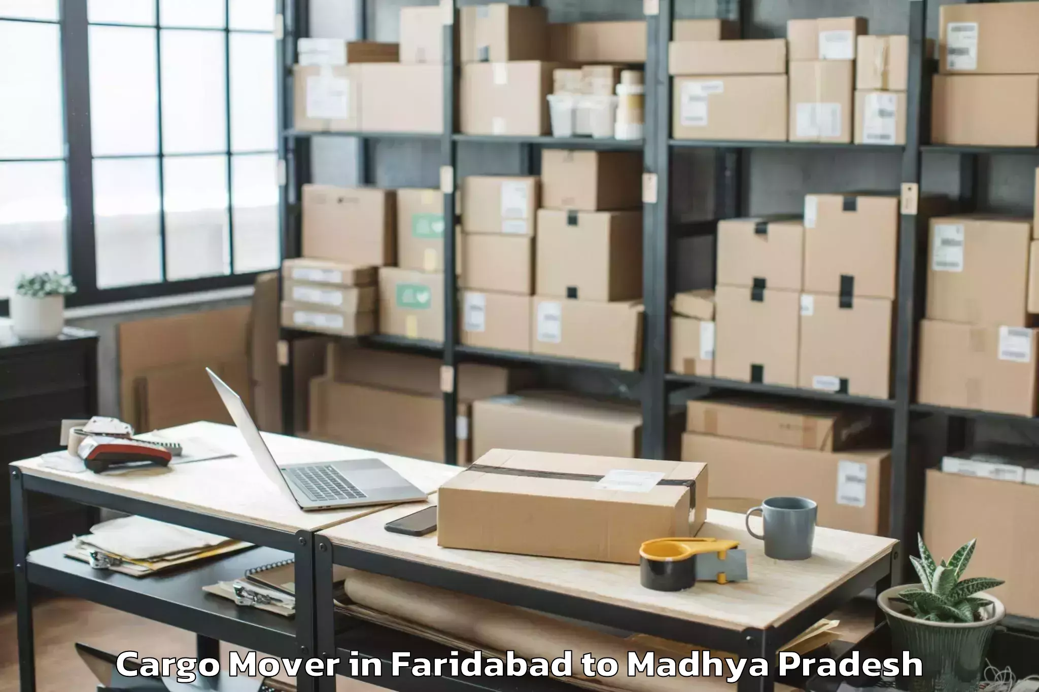 Book Faridabad to Manawar Cargo Mover Online